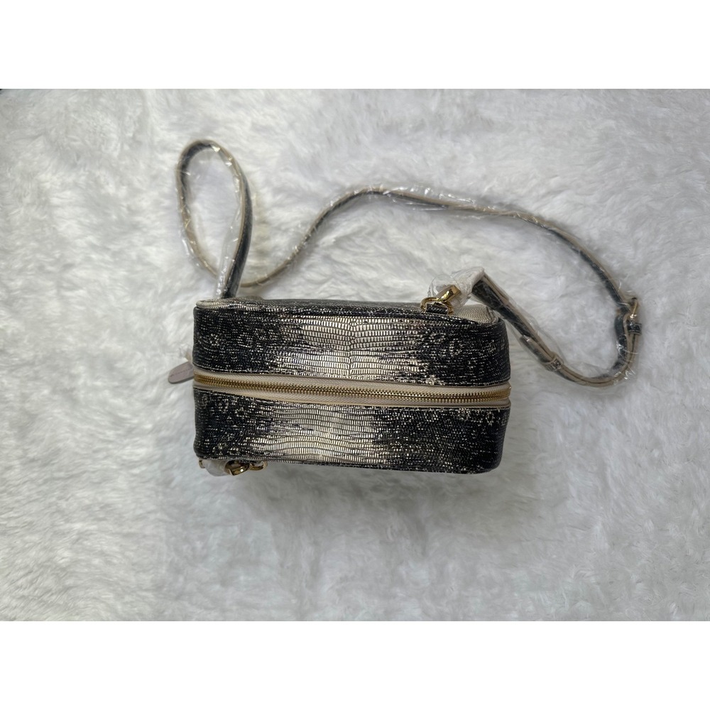 LOGO by Lori Goldstein Embossed Snakeskin Genuine Leather Crossbody‎ Purse NWOT - Picture 3 of 4